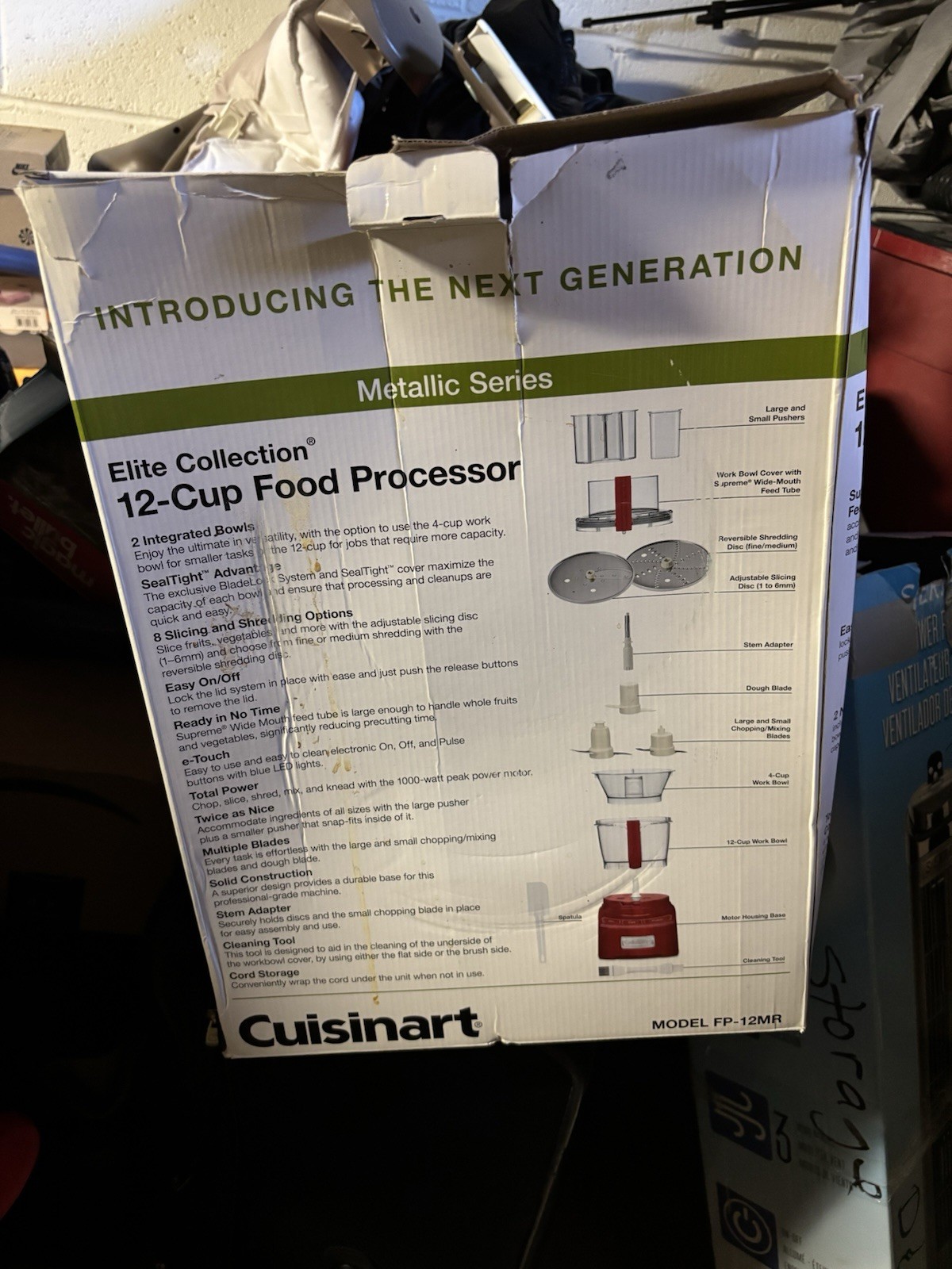 Cuisinart FP-12MR Elite Collection Metallic Seri 12-Cup Food Processor, Die Cast