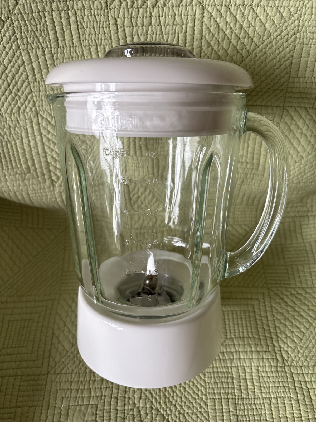 Cuisinart 5 Cup 40 Oz Glass Blender Jar White Lid Blade Collar Replacement