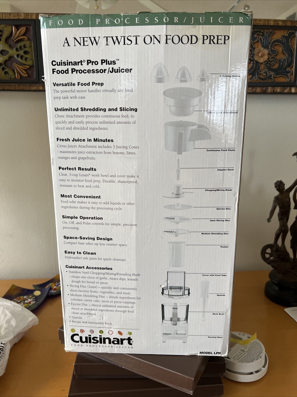Cuisinart ProPlus Food Processor Juicer Model LPP 3Cup cap. Open Box,new