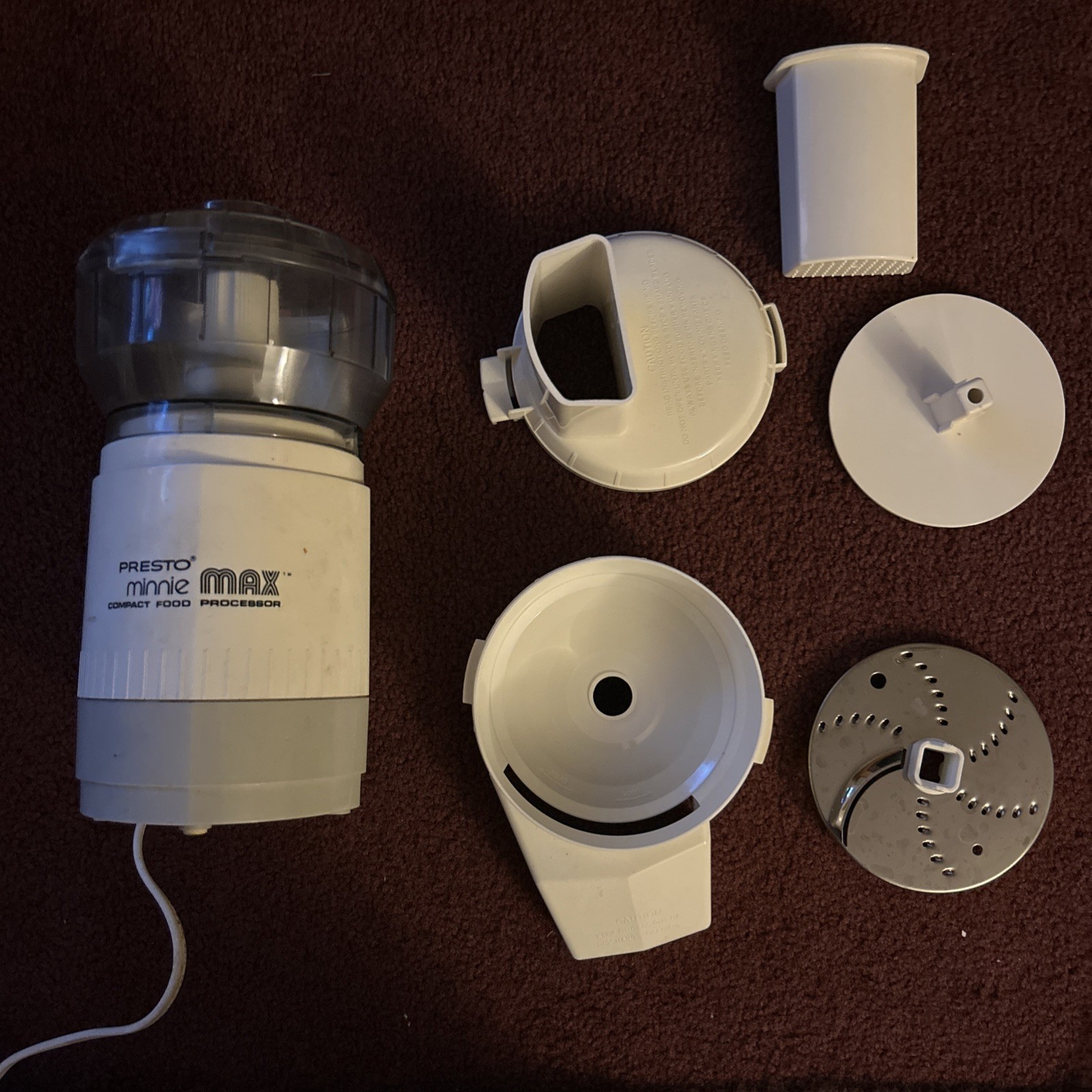 Presto 02900 Minnie Max Electric Compact Food Processor Pulse Control Complete