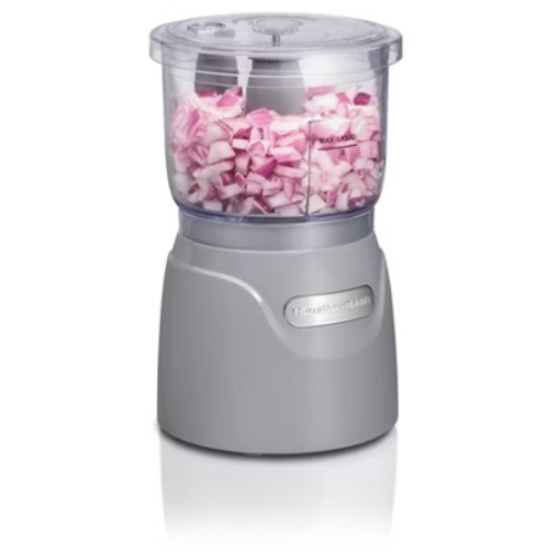 Hamilton Beach 3-Cup Stack & Press Food Chopper – Gray – 72740