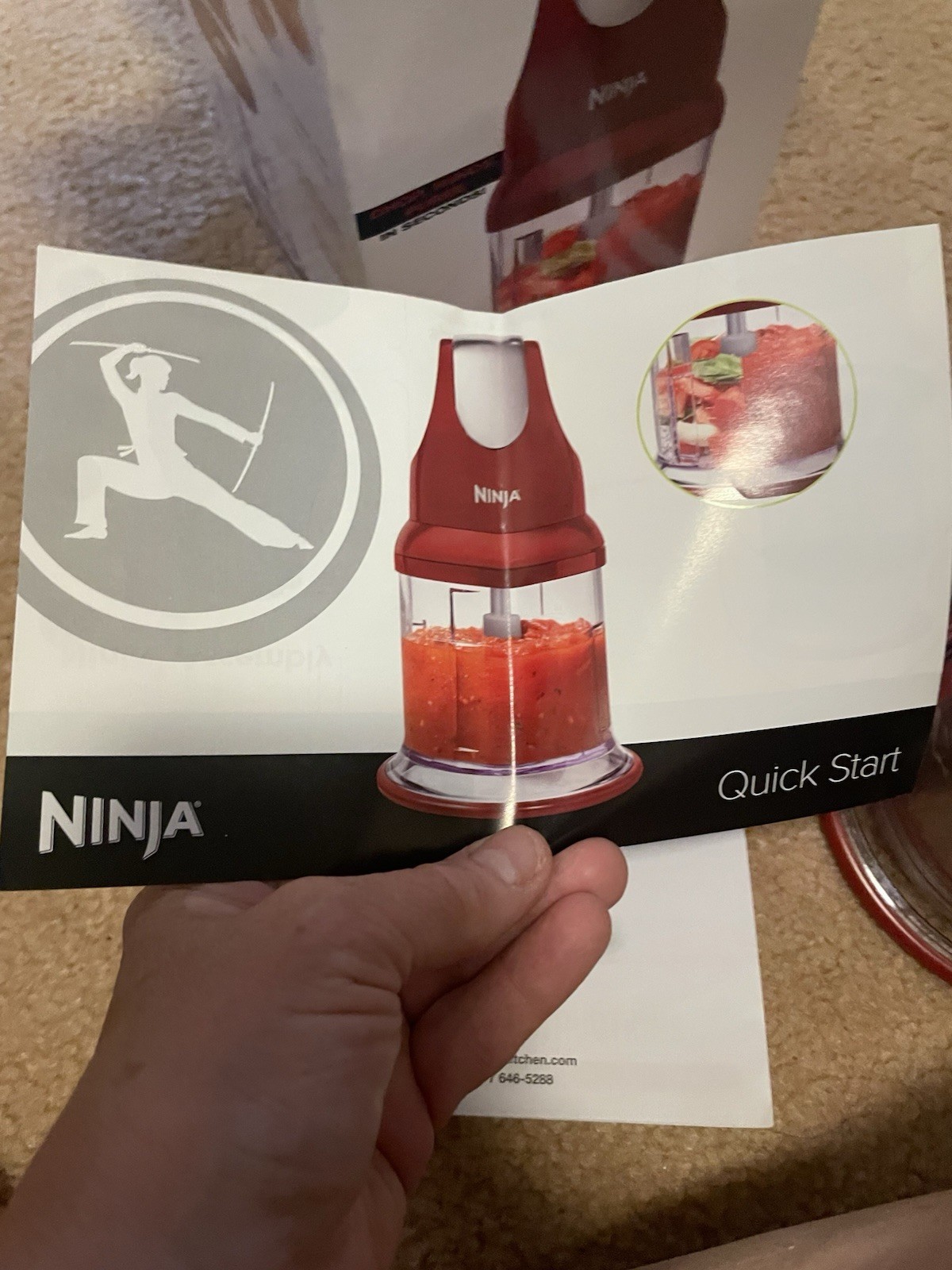 Ninja Express Chop Food Chopper 16 oz Bowl Chop Mince Purée FAST NJ100GR NIB