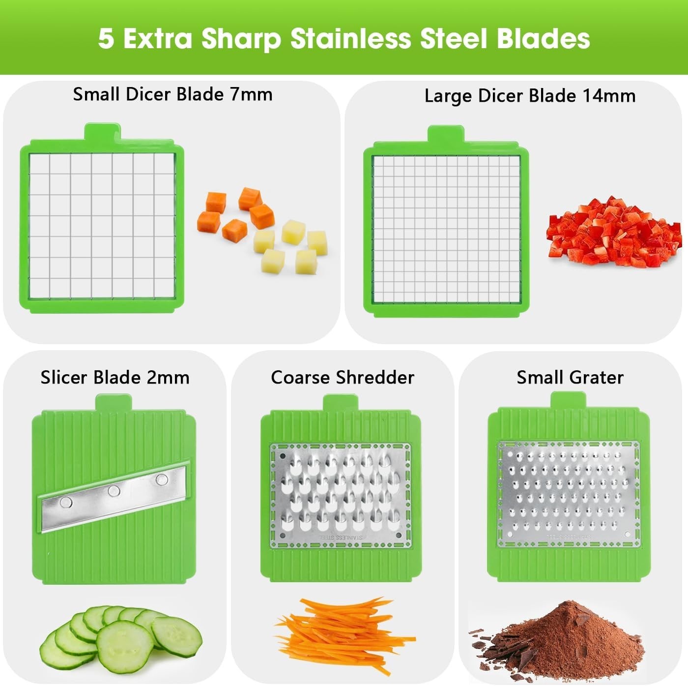 Large Manual Food Processor Vegetable Chopper 1003ML Salad Fruit Nuts