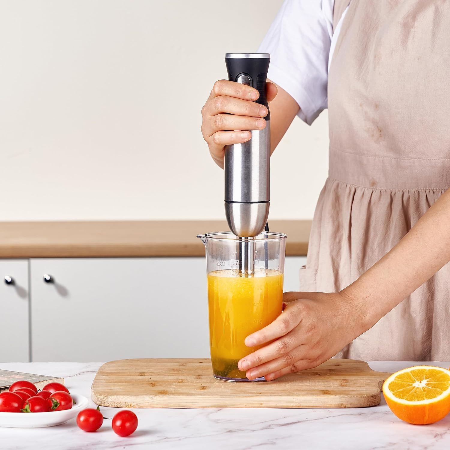 X5 Pro Stainless Steel Handheld Food Processor – 5 Blades & 16 Speeds