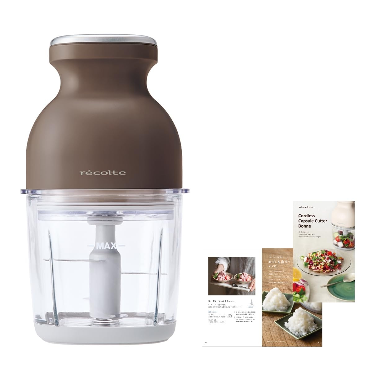 Recolte Cordless Capsule Cutter Bonne 8-in-1 Food Processor Chopper Blender