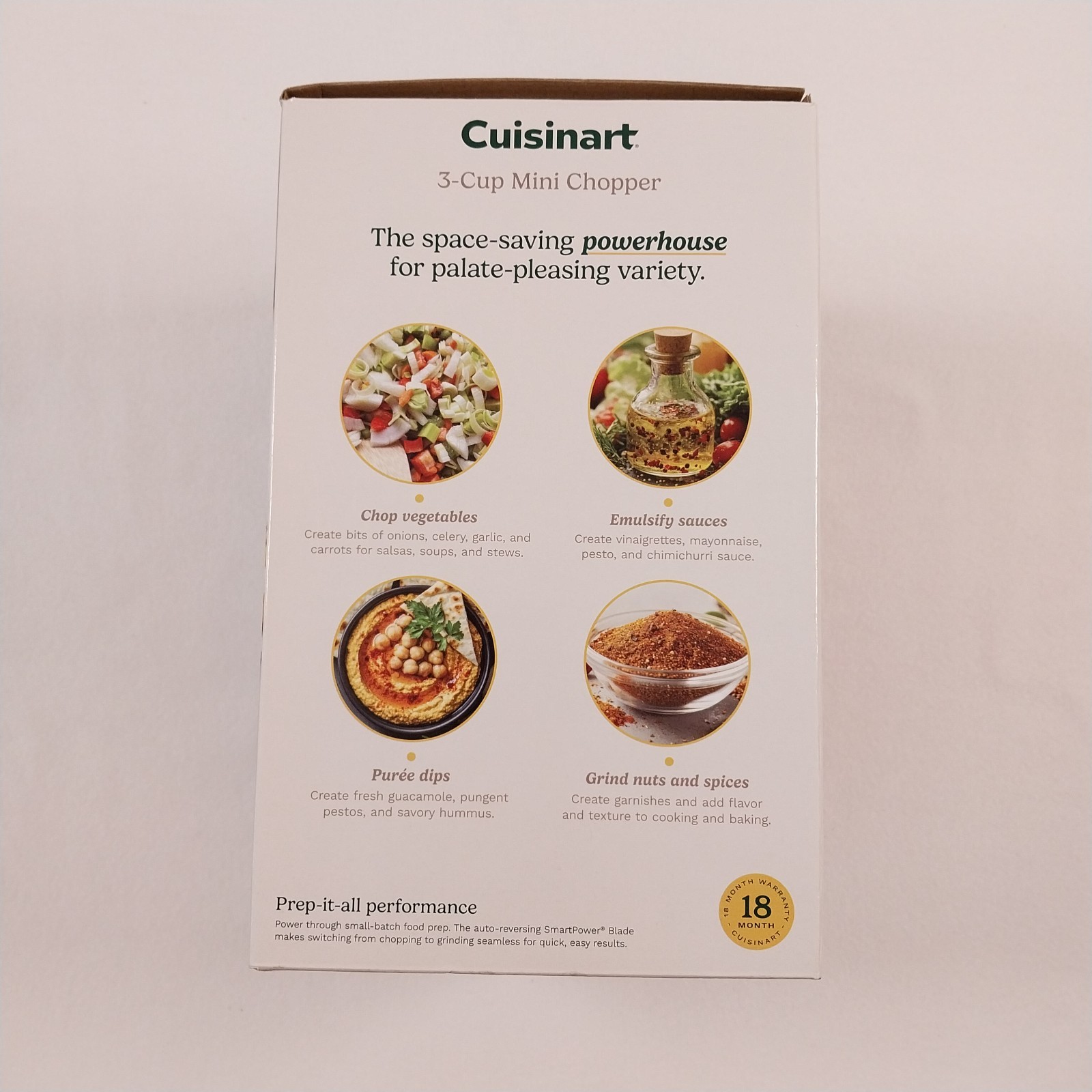 Cuisinart 3-Cup Mini Chopper Food Processor Prep New In Box Gray CCH-3AG