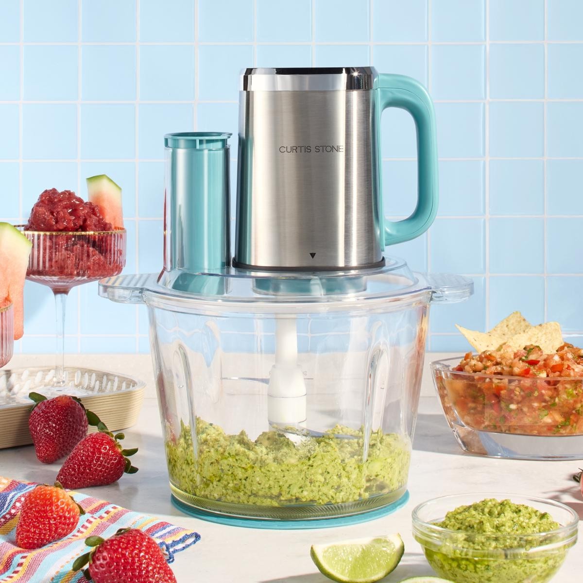 Curtis Stone 13-Cup Electric Chop Master Food Processor w/Blades White or BlacK