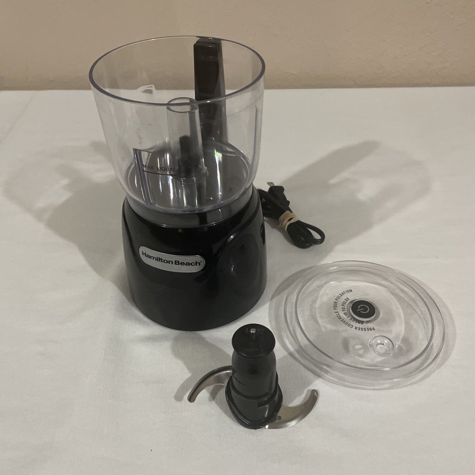 Hamilton Beach Food Chopper 3-Cup Black Excellent 72850G 350W Pulse Control