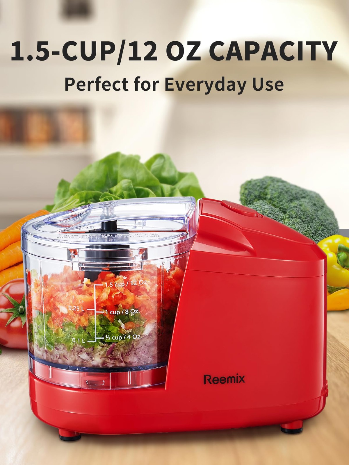 1.5-Cup -Touch Food Chopper, 100W Mini Food Processor Meat Grinder, Mix, Chop…