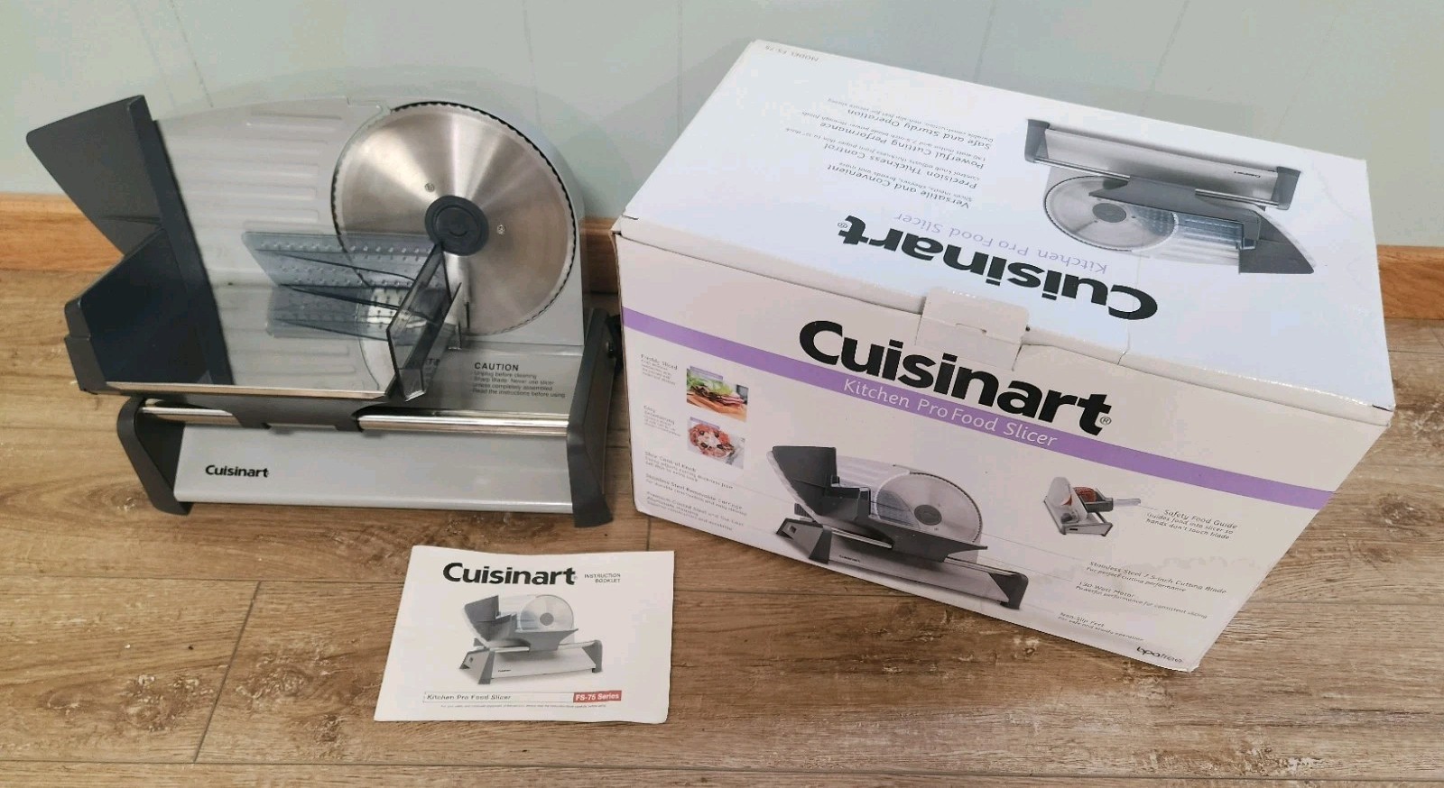 Cuisinart FS-75 Kitchen Pro 130-watt Countertop Deli Food Slicer In Box W Manual