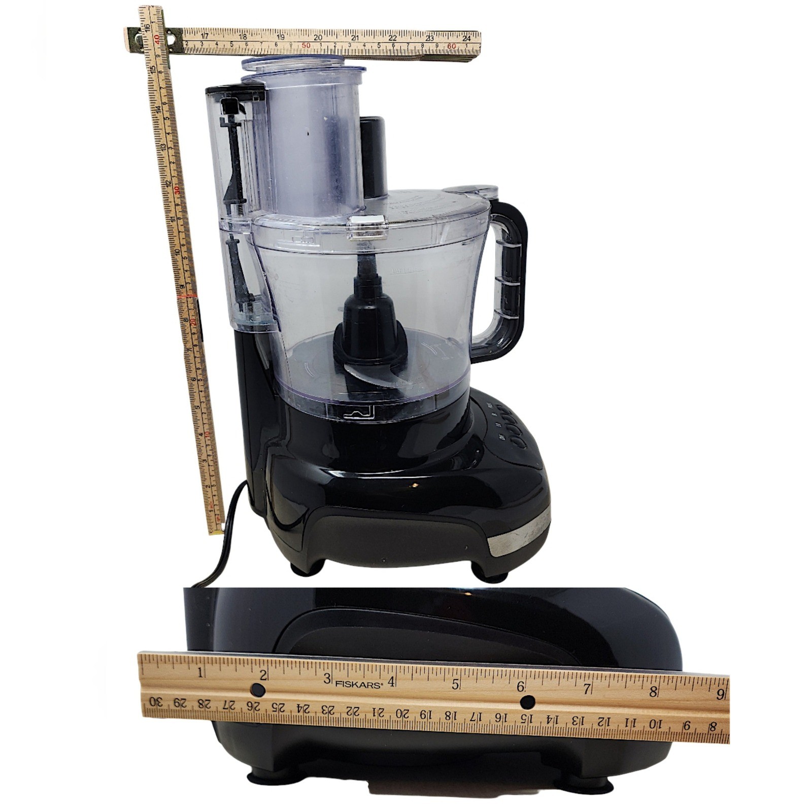 Hamilton Beach Food Processor 12 Cup Black Silvr 500W Big Mouth Duo Tested Works