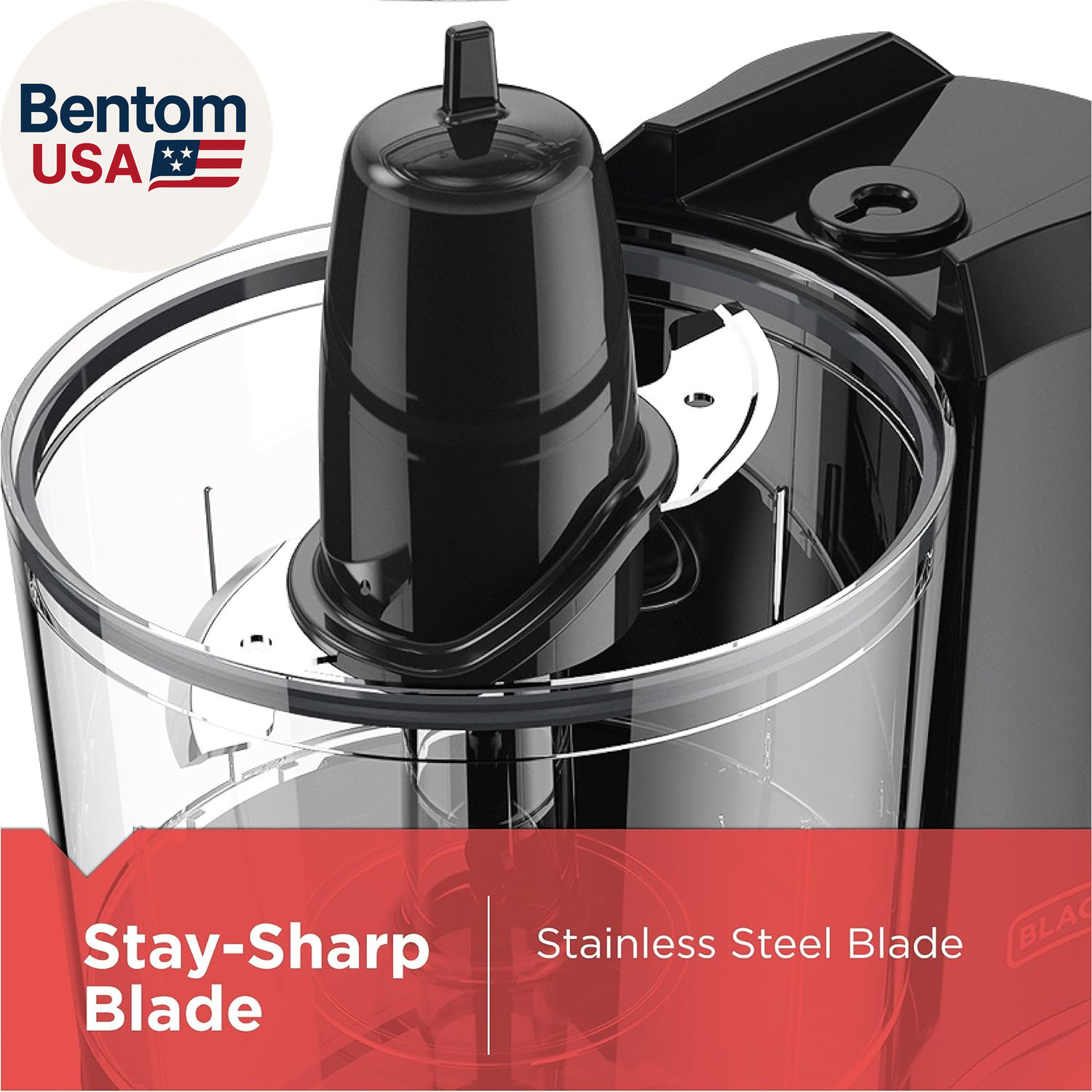 1.5-Cup Electric Food Chopper, One Touch Pulse, 150W Motor, Stay-Sharp Blade, Di