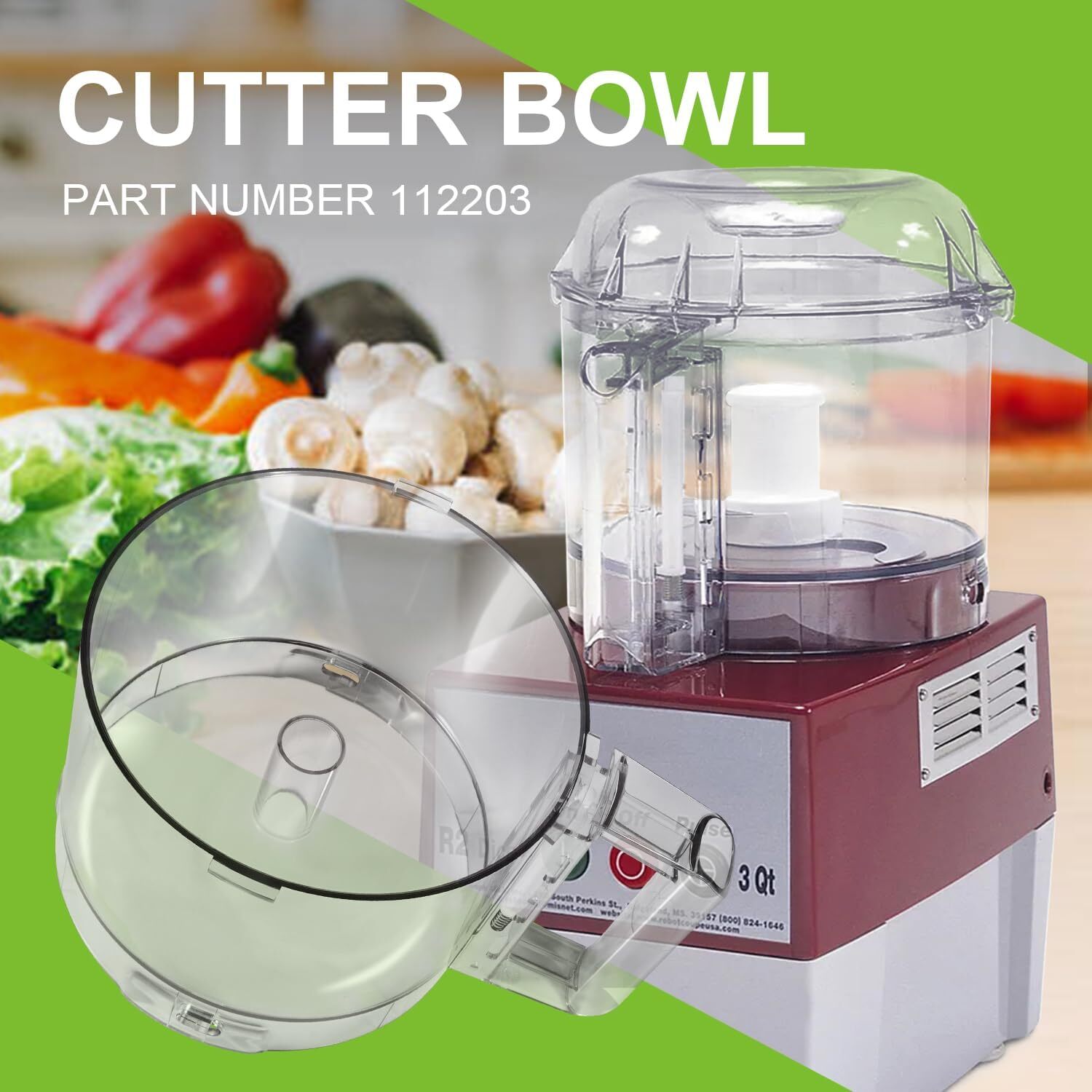 112203 Clear Cutter Bowl 3qt For Robot Coupe R2B series #1-4 and R2N series #1-3