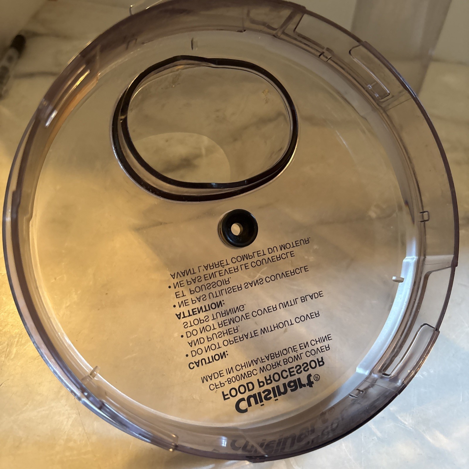 Cuisinart Food Processor CFP-800 Replacement Lid CFP-800WBC & Pusher FP-8P