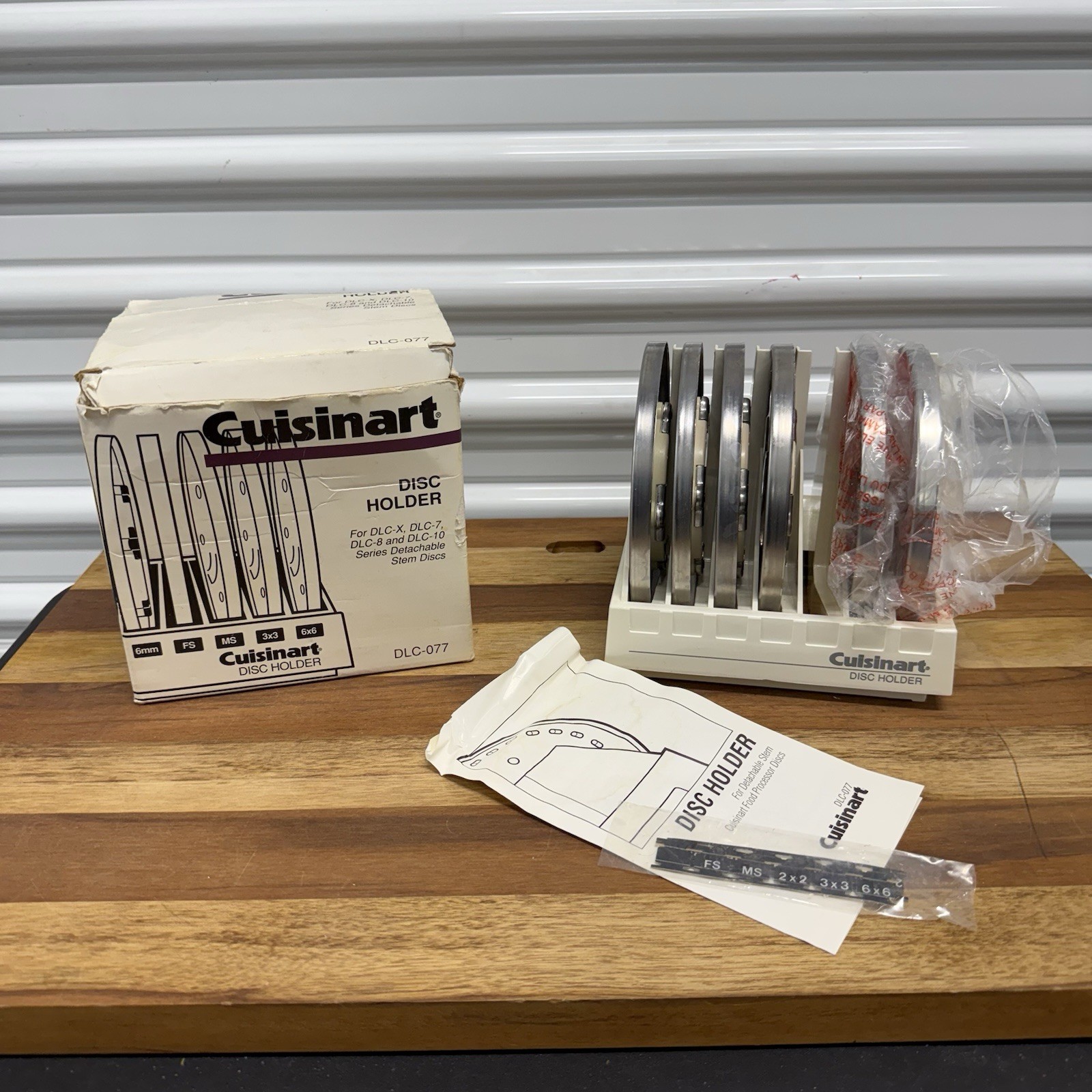 Cuisinart Vintage Disc Holder DLC-077 With 6 Blades DLC-X DLC-7 DLC-8 & DLC-10