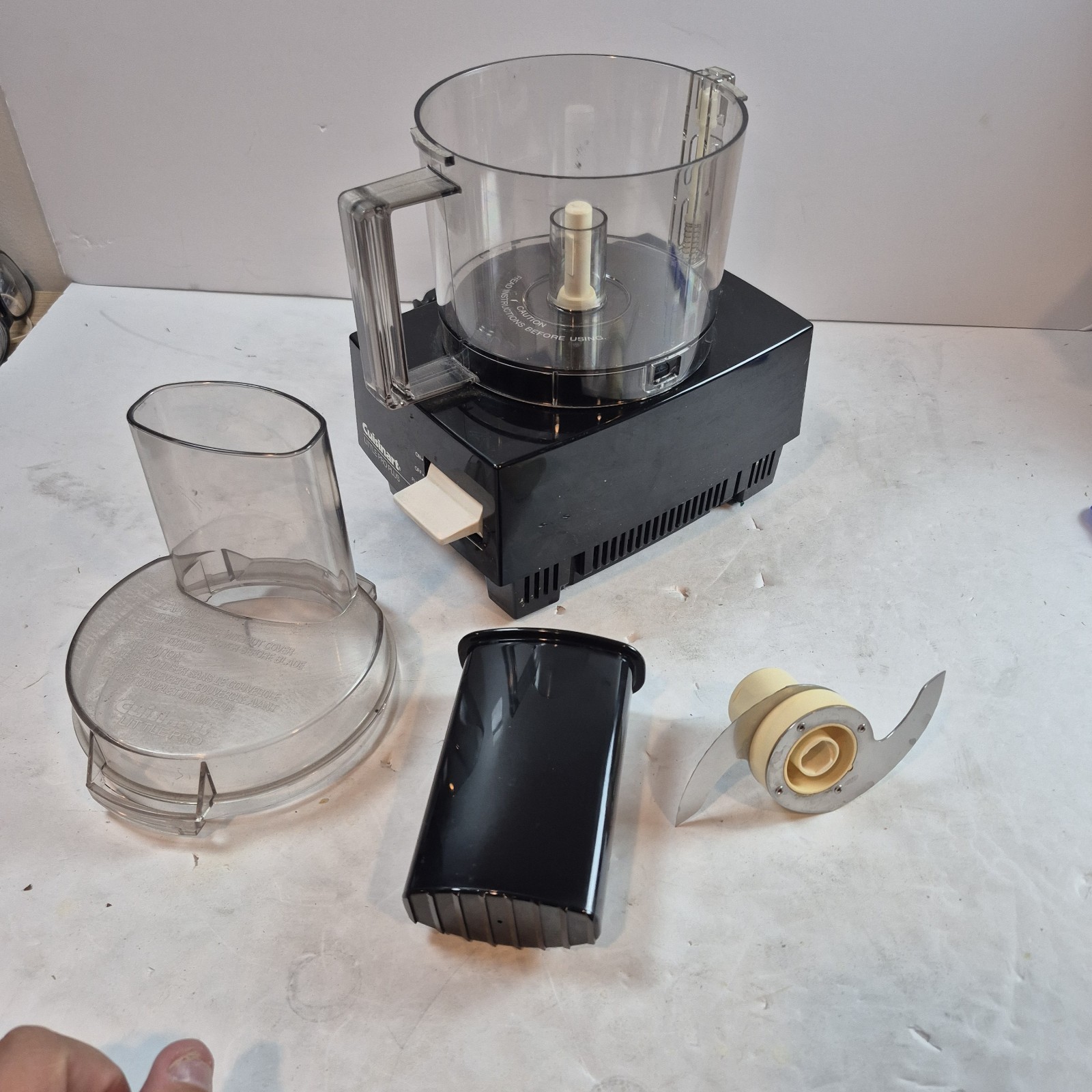 Cuisinart Little Pro Plus Food Processor Black Compact Complete Tested Working