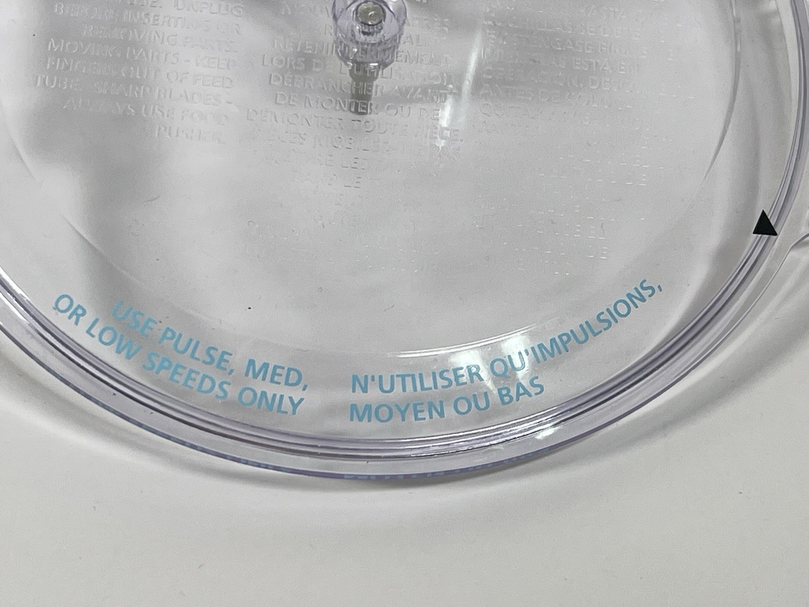 Oster 5 Cup Food Processor Lid Feed Chute Replacement Parts Only Clear OEM