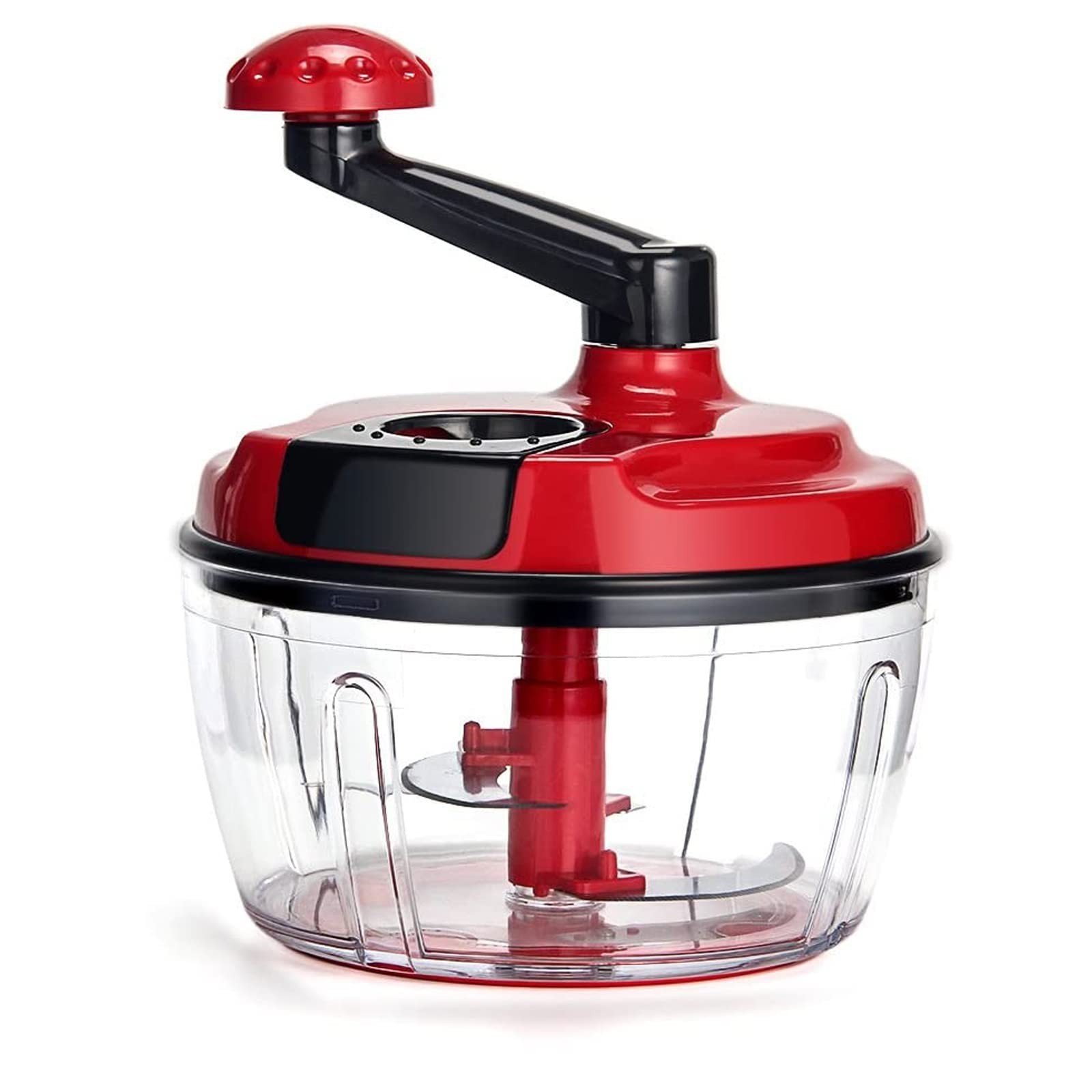 Multi-Functional 8-Cup Manual Food Processor, Hand Crank Chopper & Mincer for Ve