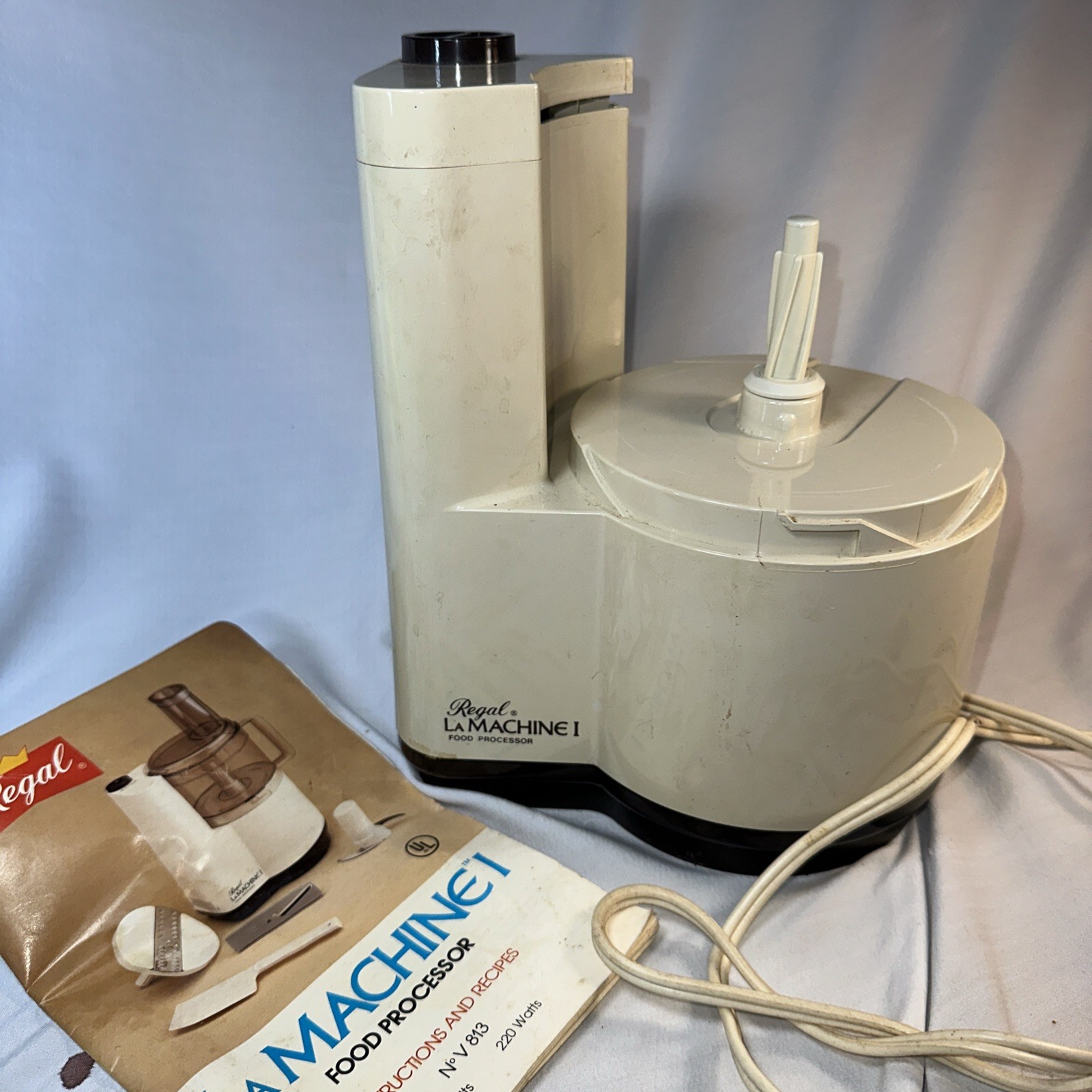 For PARTS ONLY: Vintage Regal La Machine I 1 Food Processor Vintage Model V 813