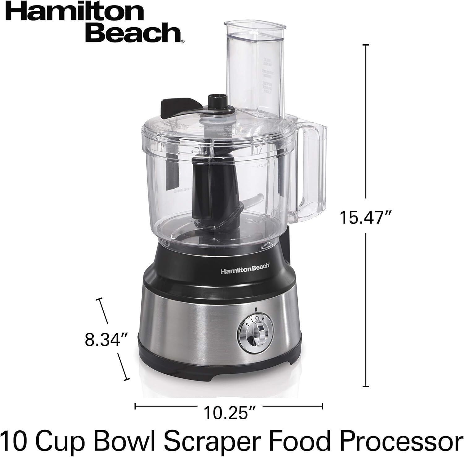 16″H 110 Volts Food Processor & Vegetable Chopper for Slicing Shredding Mincing