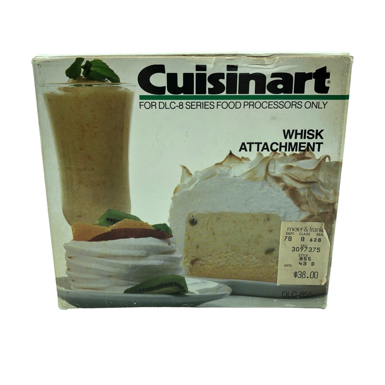 Cuisinart DLC-8 WHISK ATTACHMENT DLC-855 Complete Clean in original box