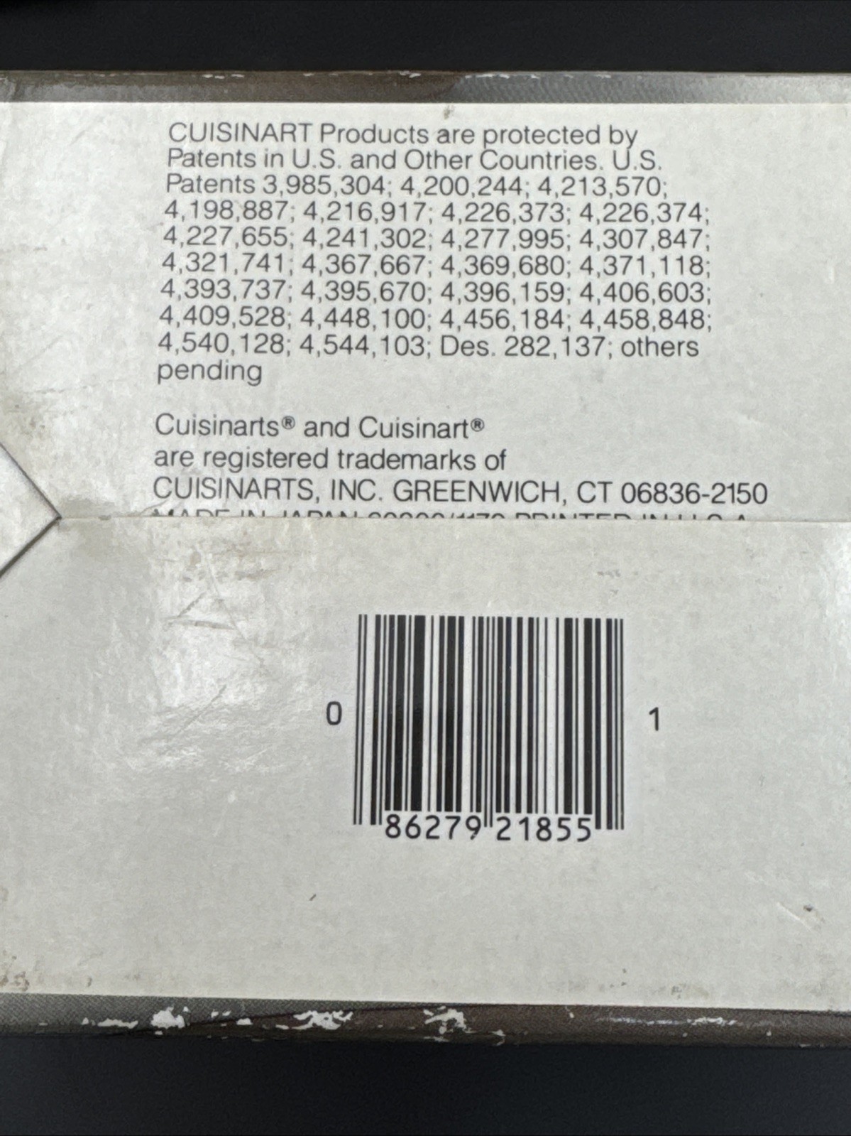 Cuisinart Whisk Attachment DLC-855 Custom 11 DLC-8 Food Processors Made in Japan