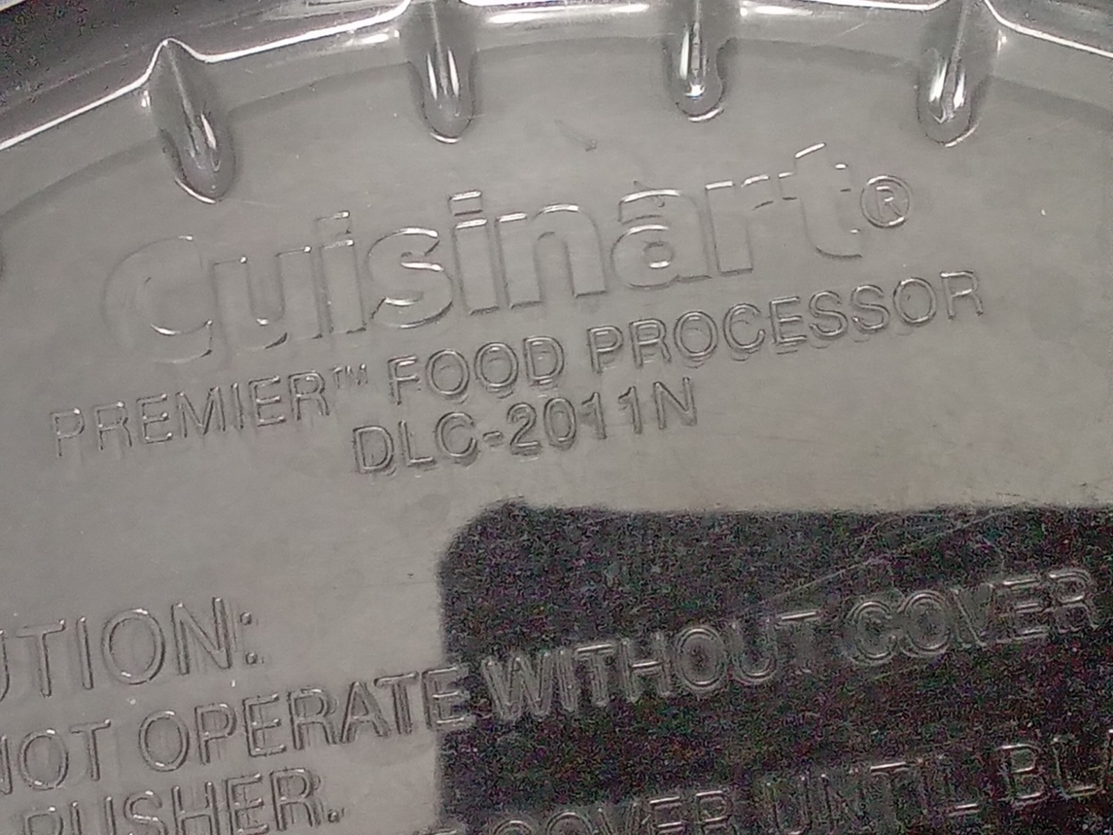 Cuisinart DLC-2011N Food Processor Bowl Lid Replacement Parts DLC-2011N