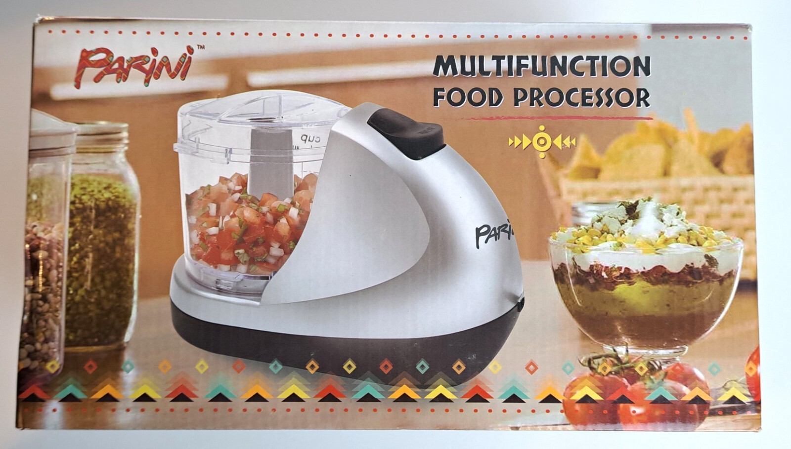 Parini Multifunction Mini-Food Processor NDJ-208 CHOPS/DICES/SHREDS New in Box