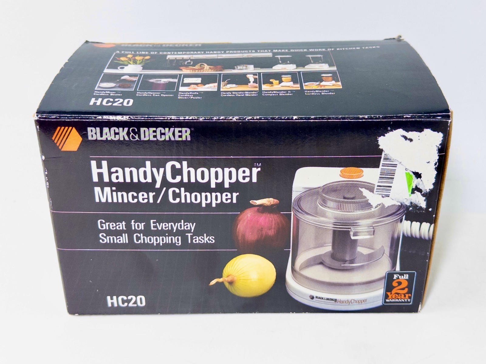 BLACK & DECKER Handy Chopper Mincer/Chopper Model HC 20 1988, New in Box, Unused