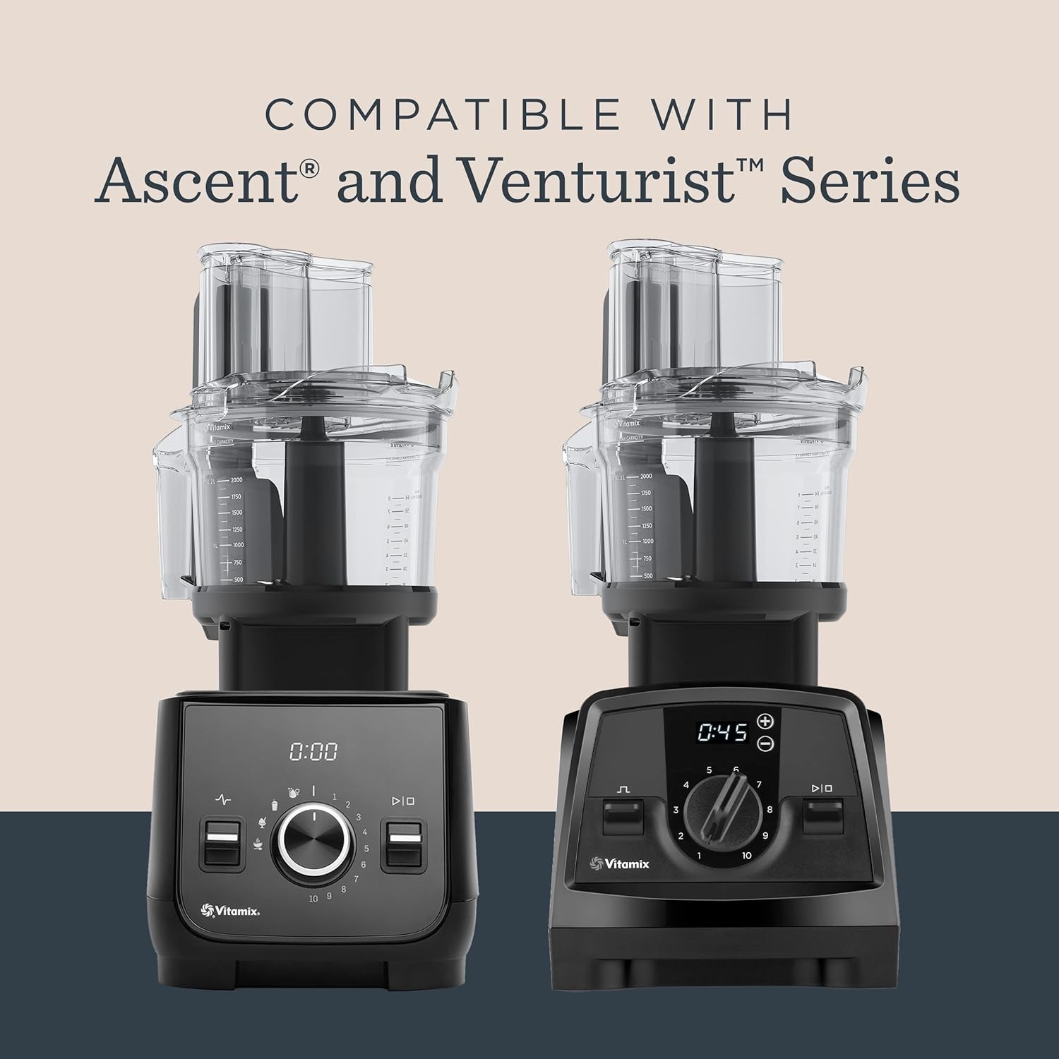 12-Cup Food Processor Attachment with SELF-DETECT, BPA-Free, with Multi-Use Blad