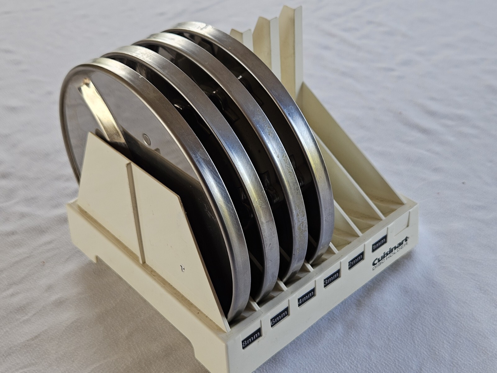 Cuisinart Disc Holder DLC-7 with 4 Discs 3x3mm 4mm 6mm 6x6mm