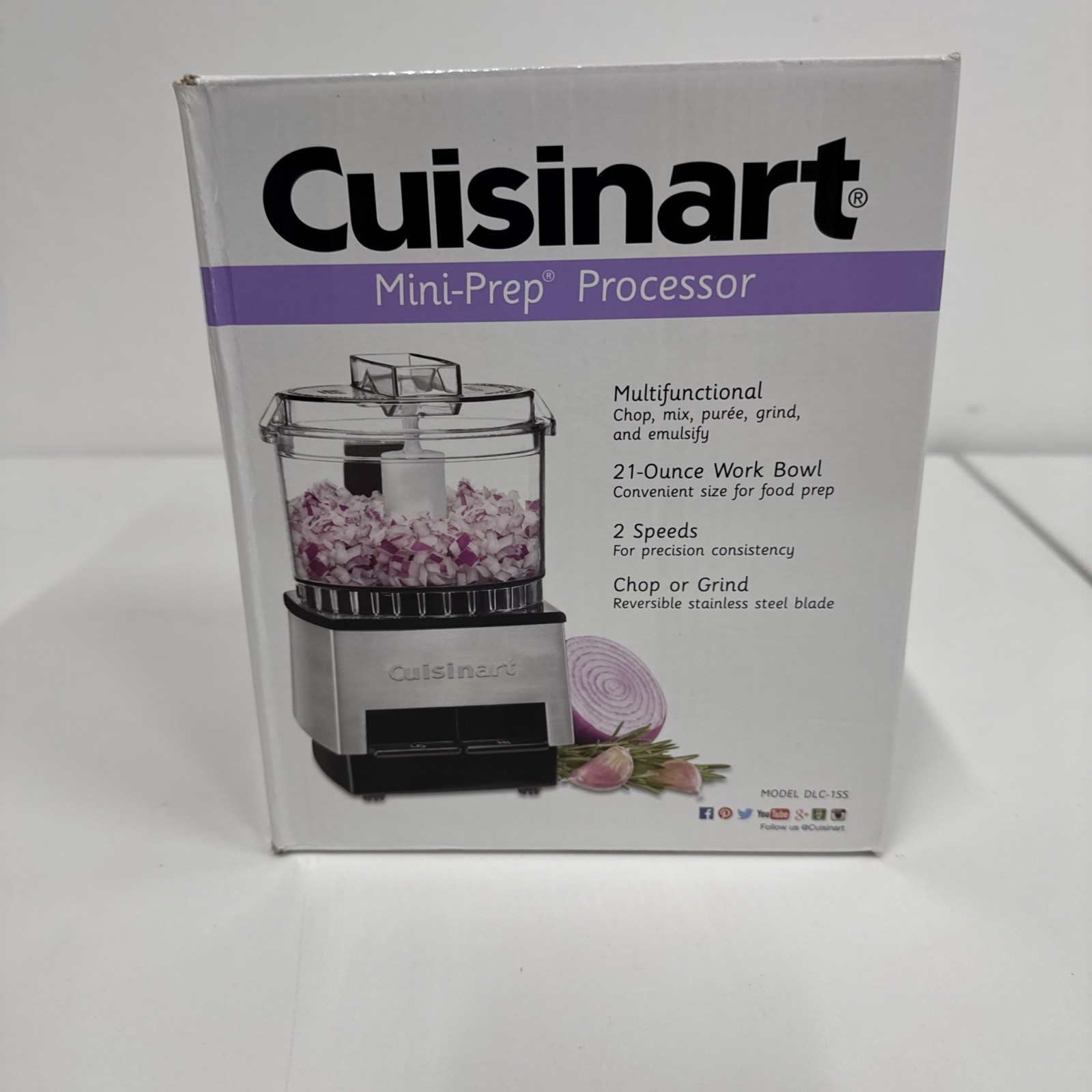 New Cuisinart Mini Prep 21oz Food Processor Model DLC-1SS