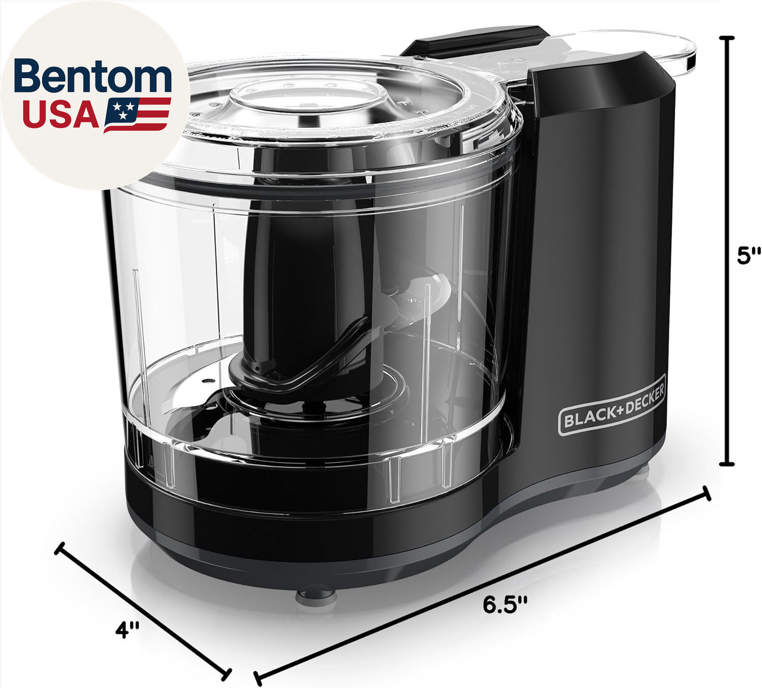 1.5-Cup Electric Food Chopper, One Touch Pulse, 150W Motor, Stay-Sharp Blade, Di