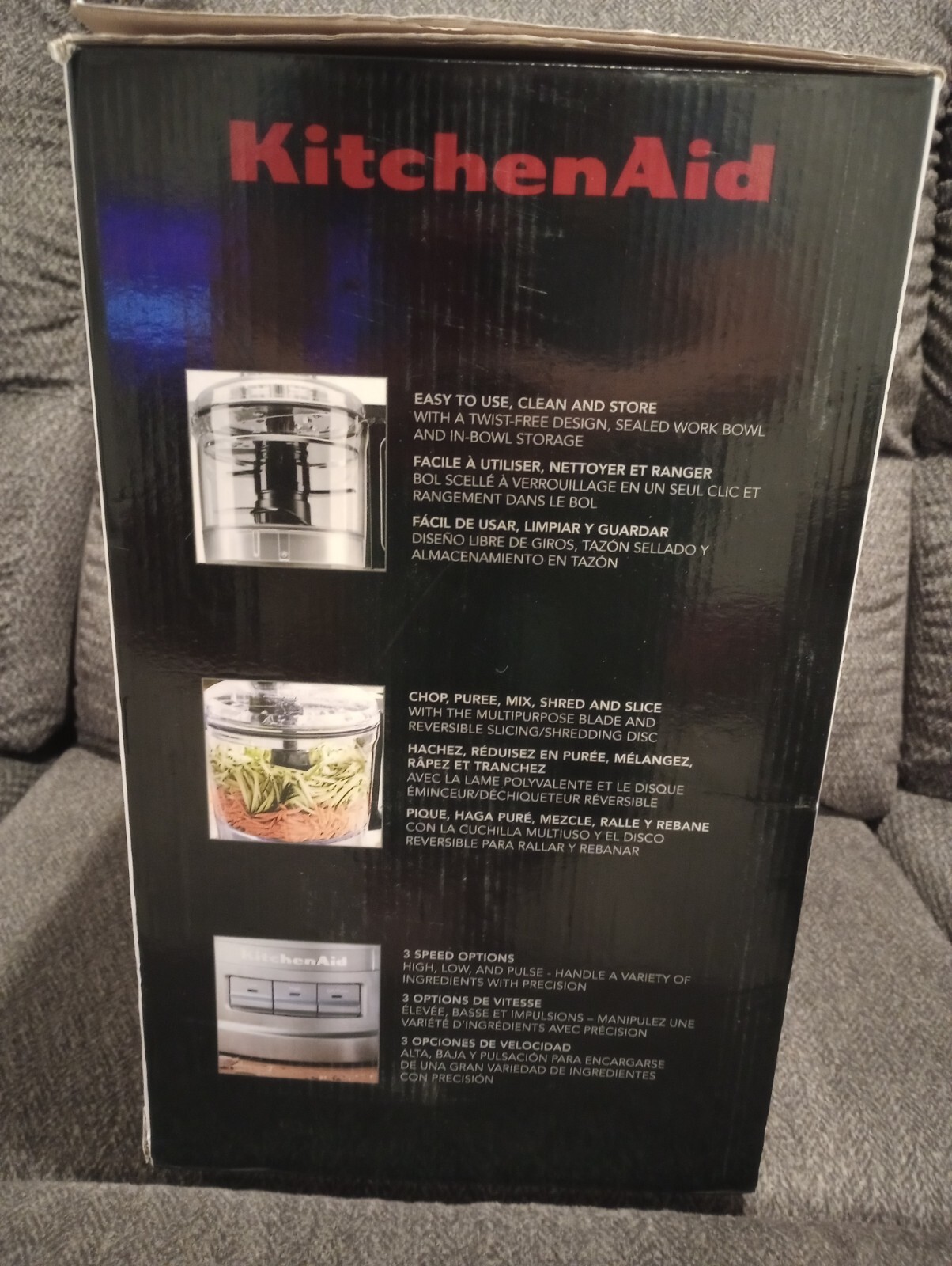 KitchenAid 7 Cup 3 Speed Food Processor – Contour Silver (RKFP0718CU)