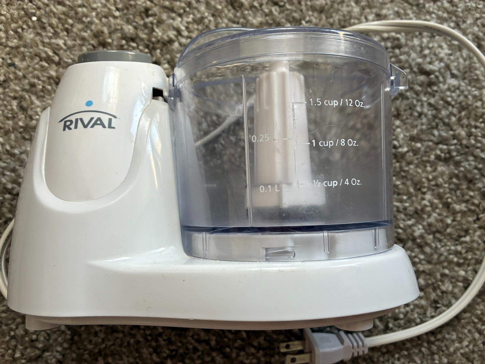 Rival Mini Food Chopper 1.5 Cup Compact Pulse Function Kitchen TESTED Pre-Owned