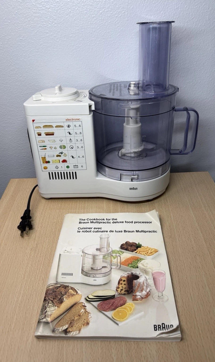 Braun Multipractic Food Processor Type 4262 Germany w/Accessories Tested