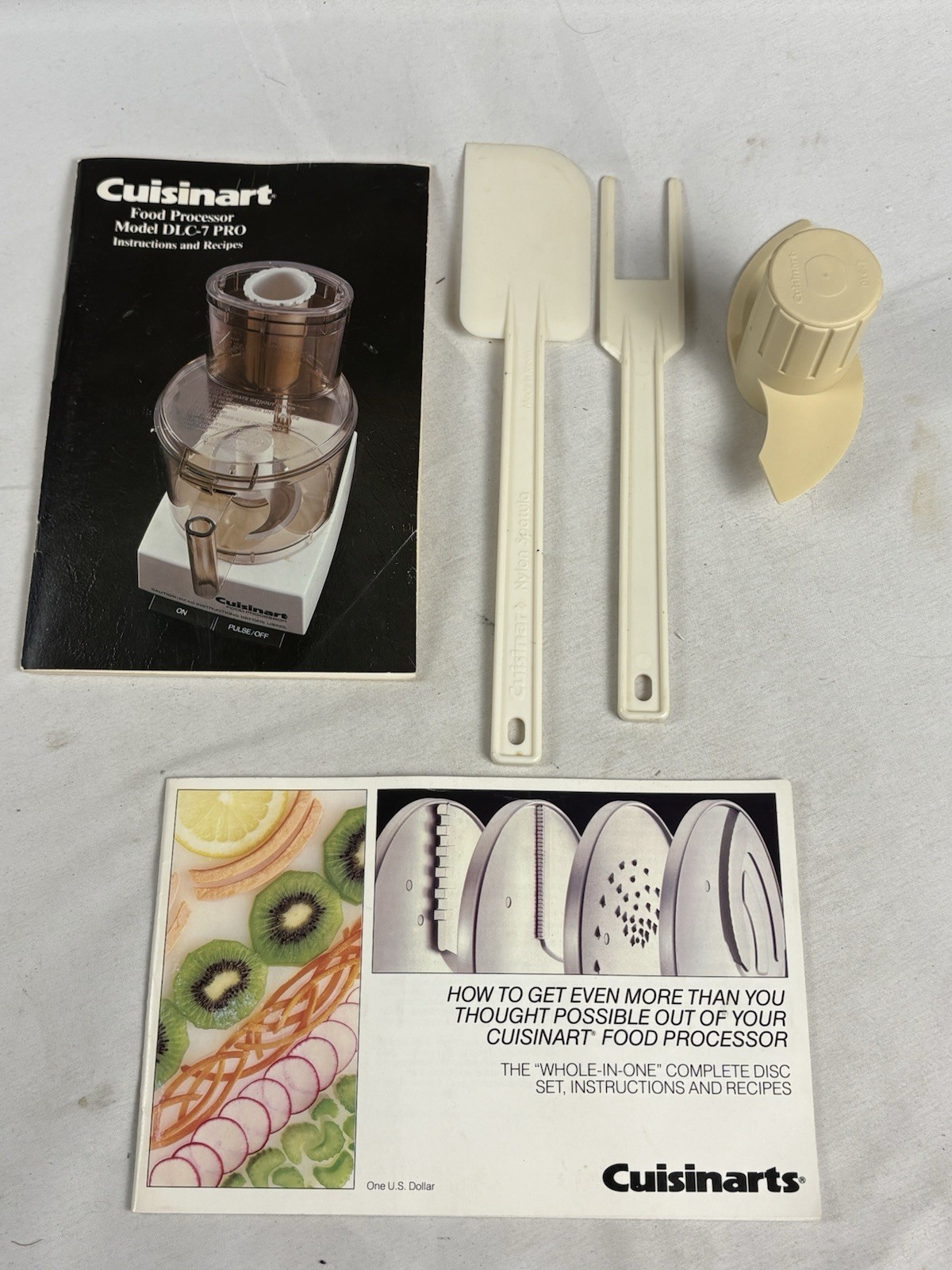 Vintage Cuisinart DLC-7 PRO Accessories Spatula Blade Manual Japan