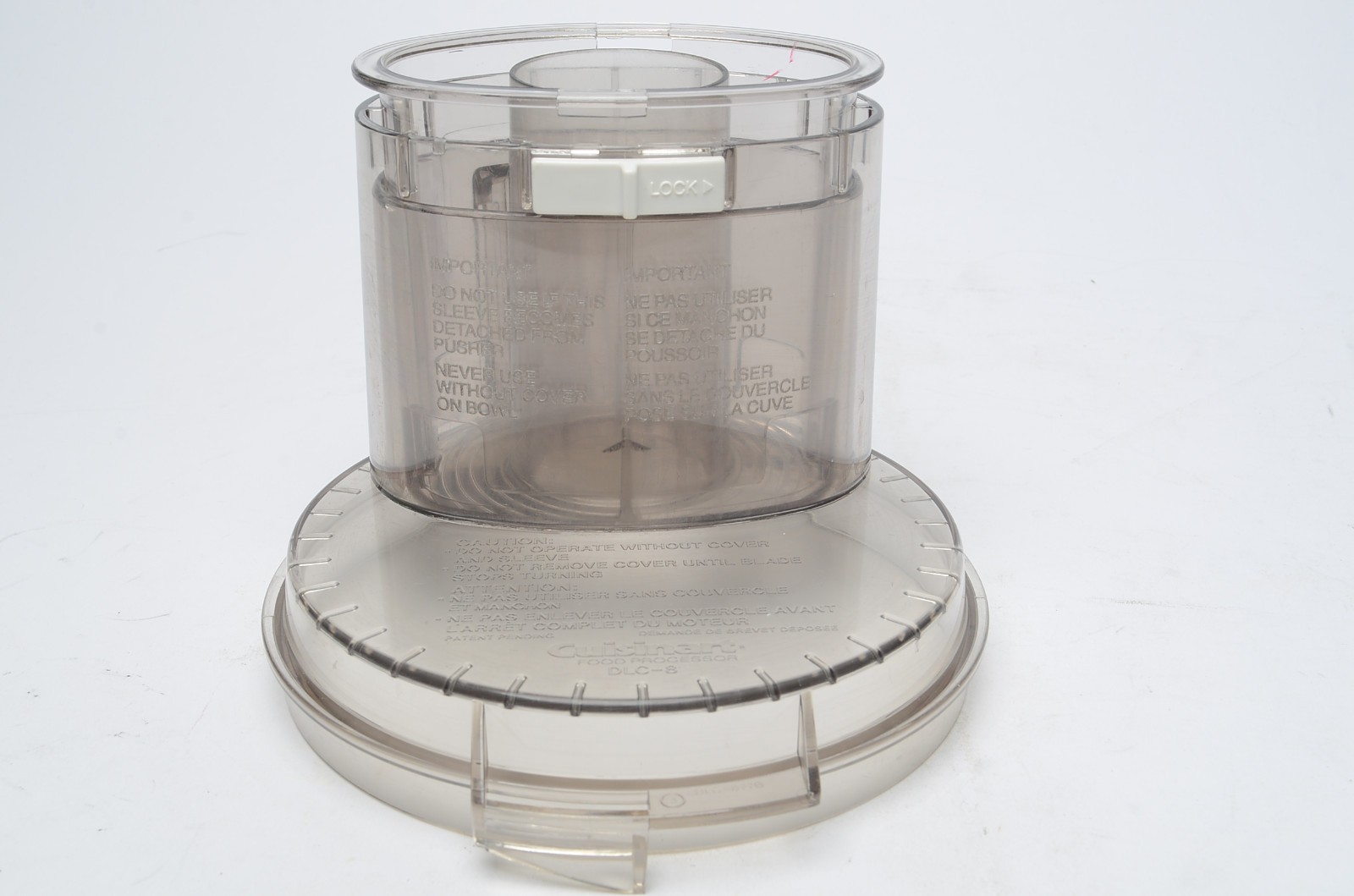 Cuisinart DLC-8 DLC-8M Food Processor Lid w Feed Chute Replacement Part Cracked