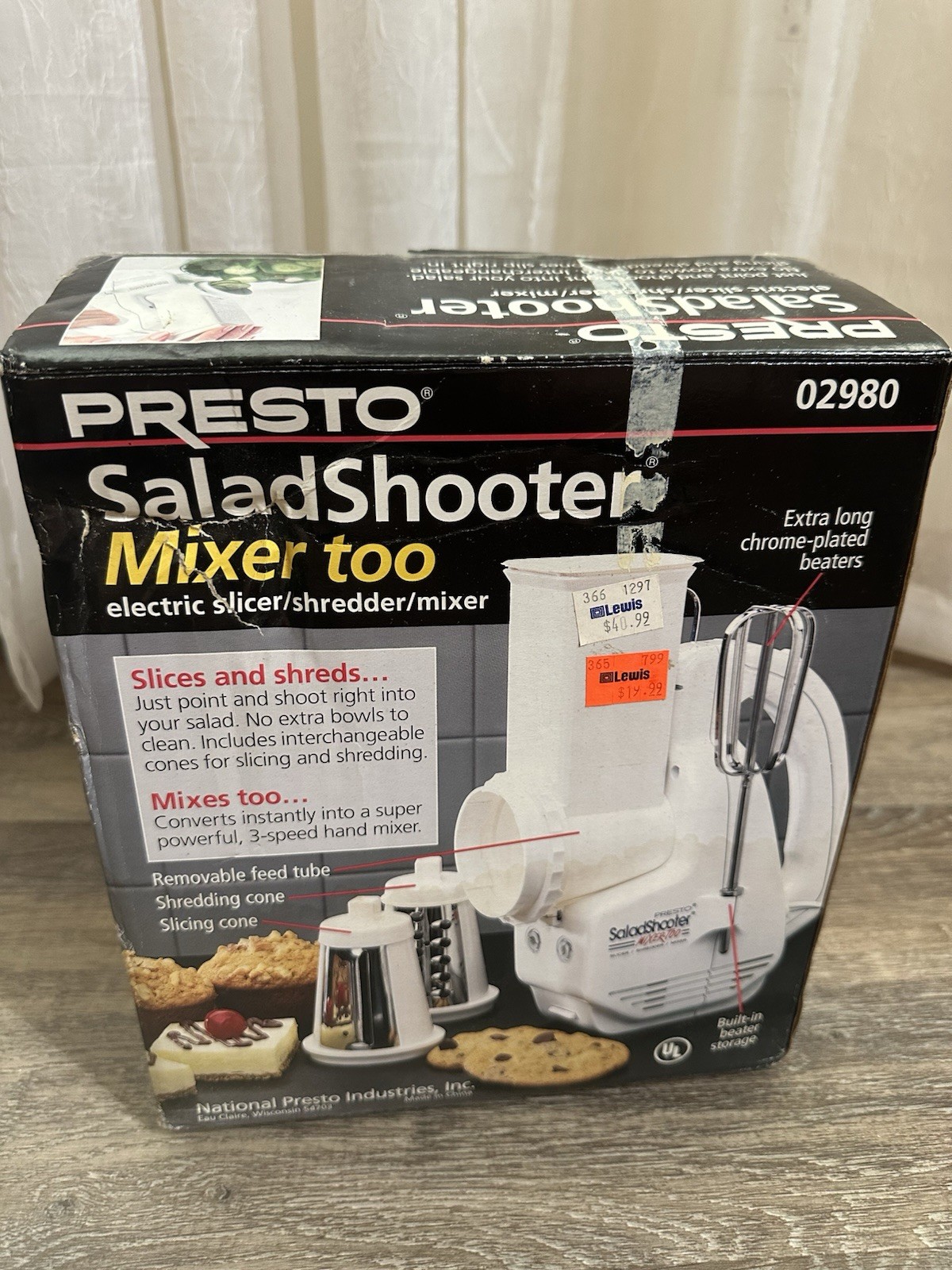 Presto Salad Shooter & Mixer Too 02980 Electric Slicer Shredder & Mixer