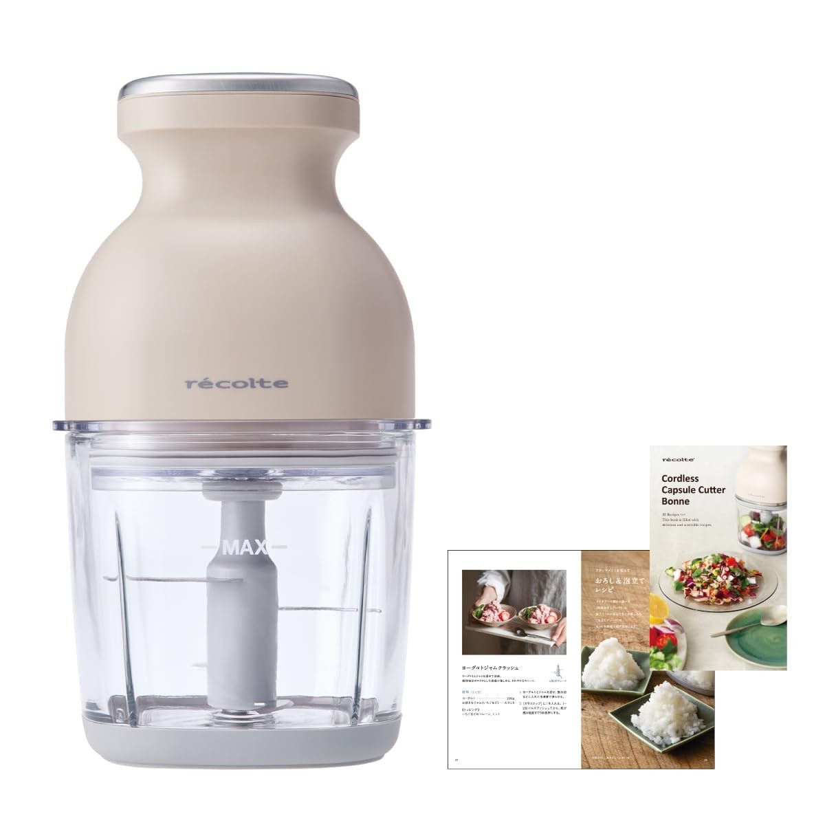 Recolte Cordless Capsule Cutter Bonne 8-in-1 Food Processor Chopper