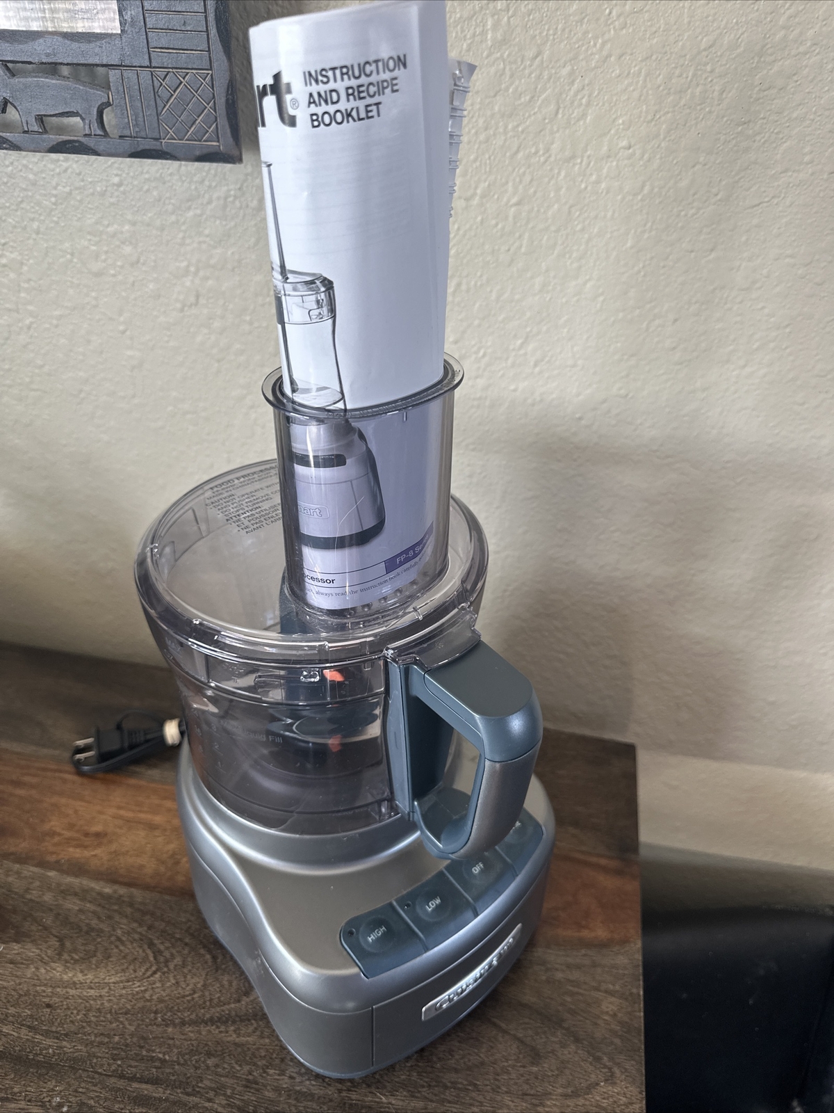 Cuisinart Elemental 8-Cup Food Processor, Dark Grey SteelFP-8GMP1 With Manual