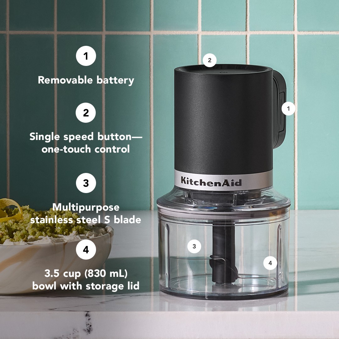 KitchenAid KitchenAid Go Cordless Top Down Chopper – battery included, KTCR351