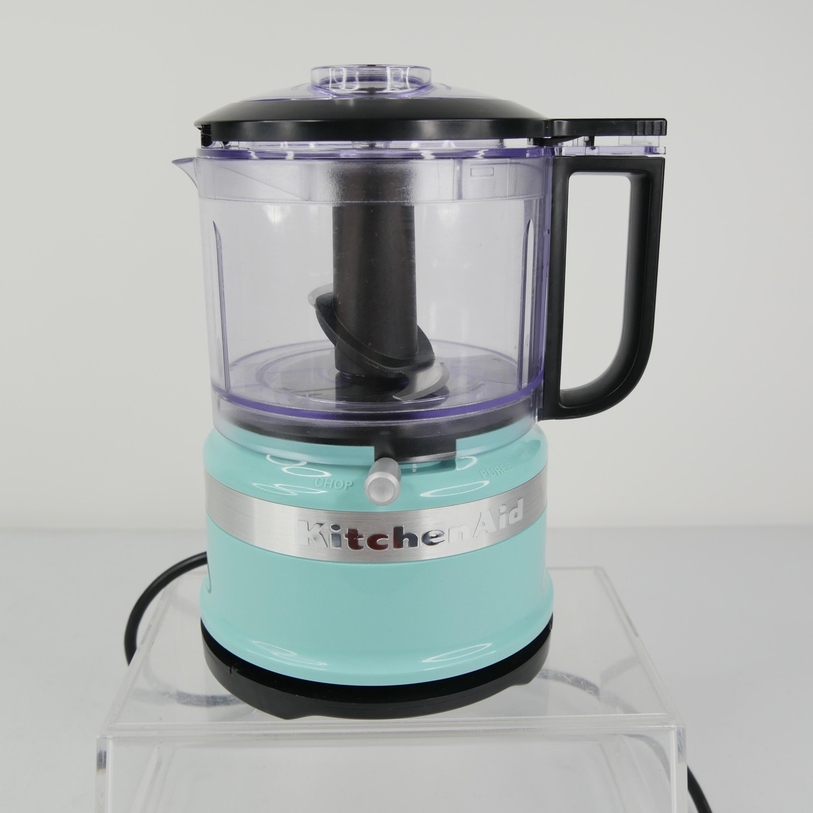 KitchenAid 3.5 Cup Mini Food Processor KFC3516AQ Aqua Blue Electric Chopper