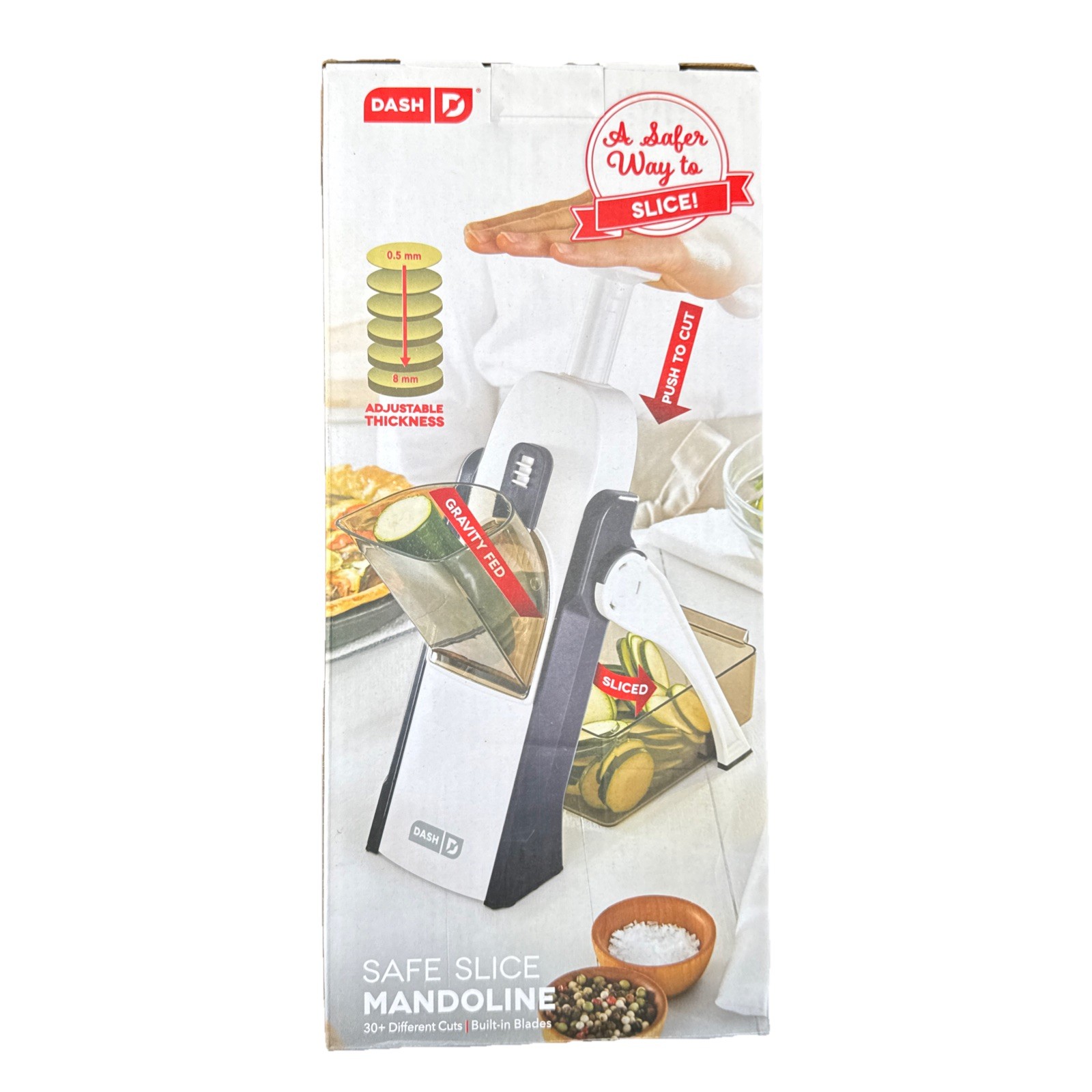 Dash Slice Mandoline, Dicer for Vegetables with Thickness Adjuster – Eggplant/Na