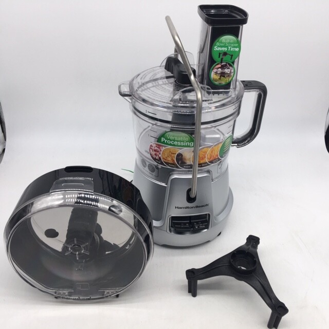 Hamilton Beach 70820 8 Cup Food Processor W/ Bowl Scraper 2 Speed Silver Blender