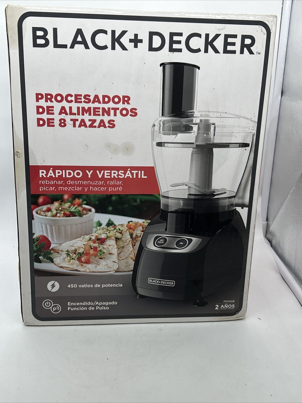 Black+Decker 8-Cup Food Processor FP4200B Brand New Opened Box Top. Never Used