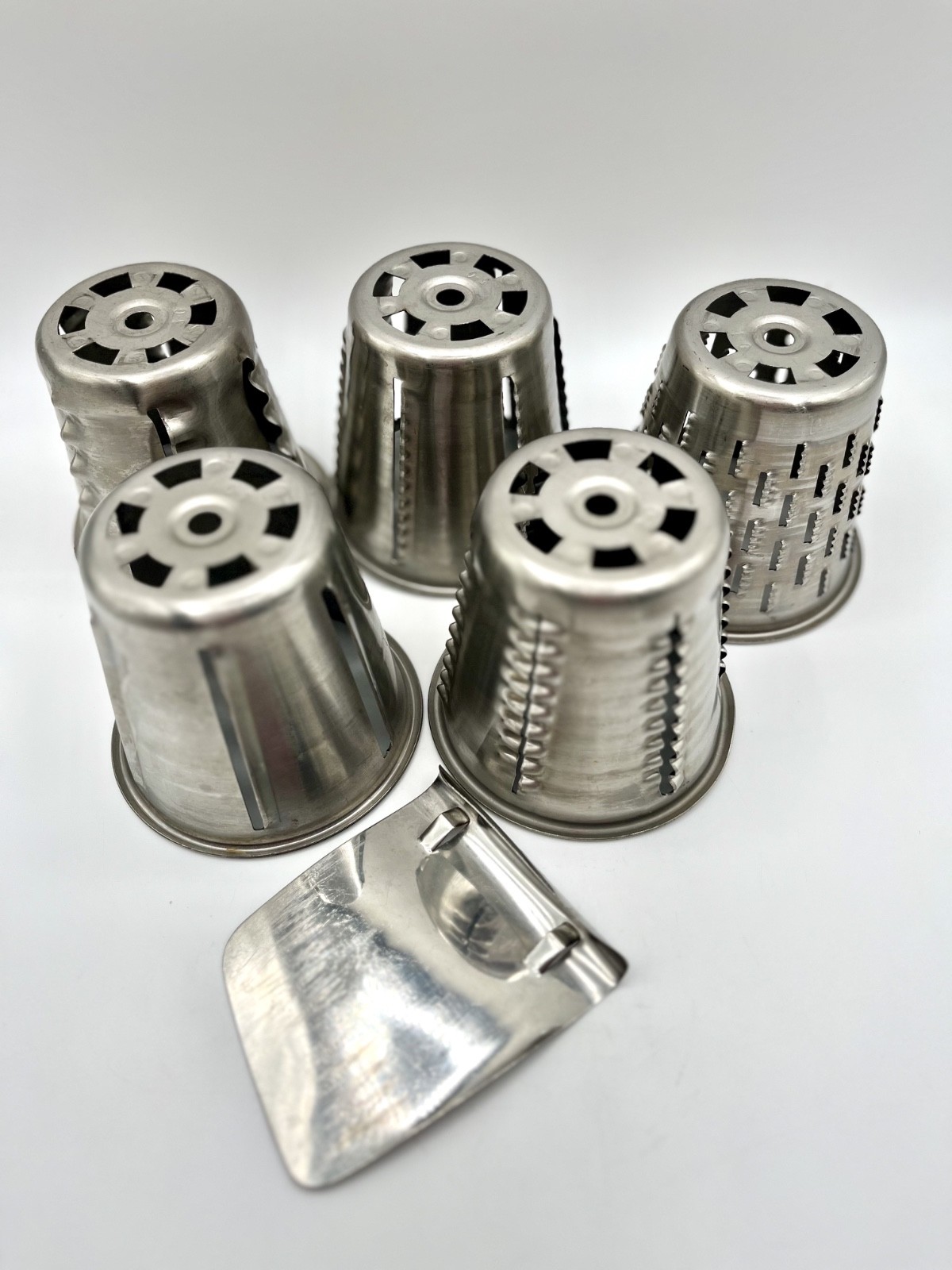 Stainless Steel Replacement Cones Set 5 Food Processor Slicer, Shredder, Grater