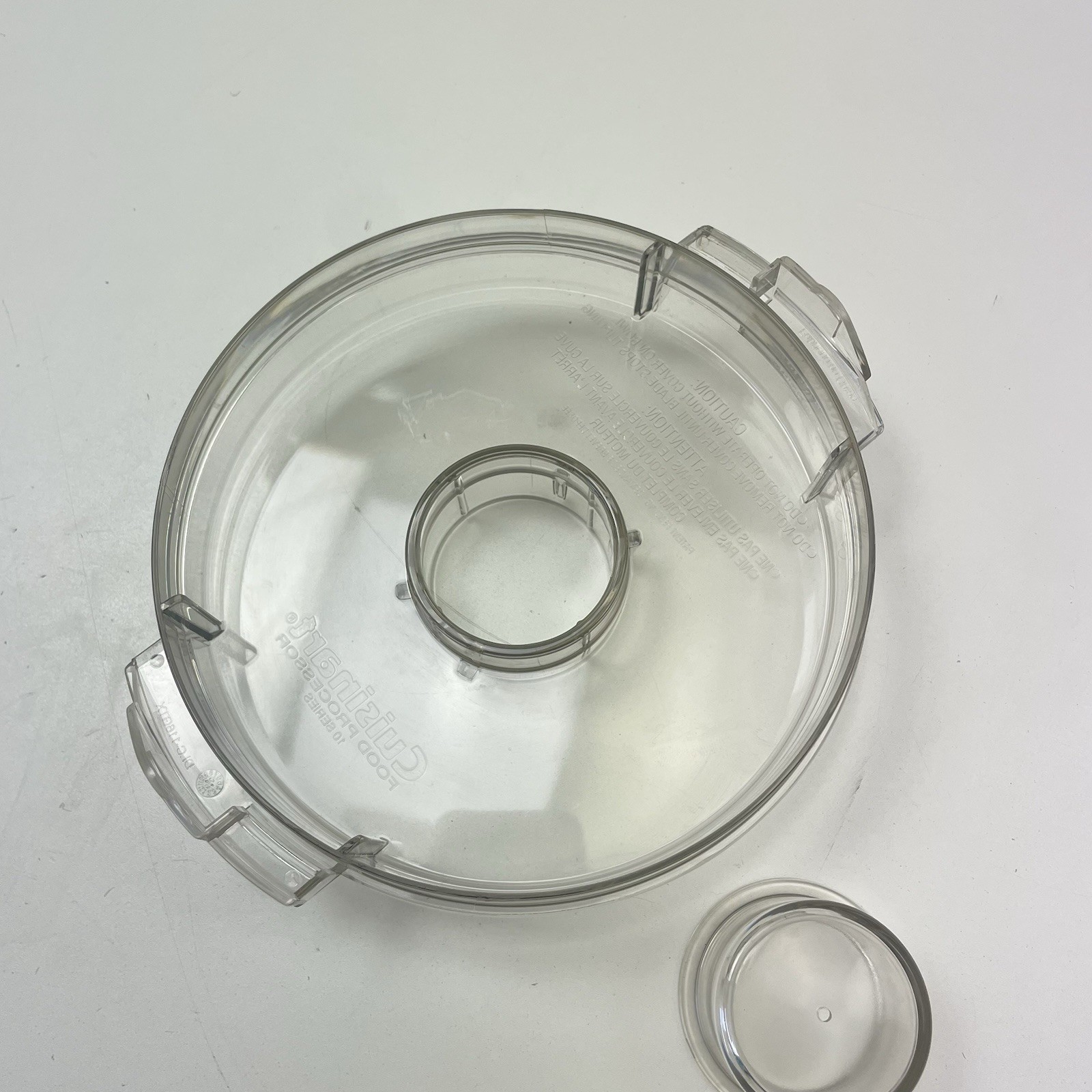 Cuisinart Pro Classic Food Processor DLC-116GTXT Flat Clear Lid & Cover Cap