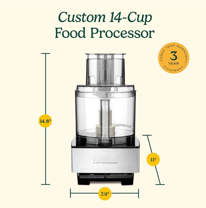 Cuisinart DFP-14BCNY Custom 14-Cup Food Processor Stainless Steel