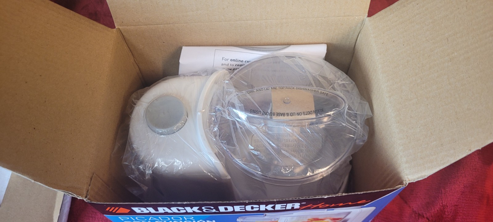 New Black & Decker Home 1.5 Cup One Touch Electric Chopper White Model HC306